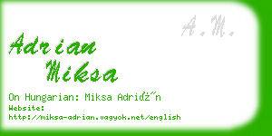 adrian miksa business card